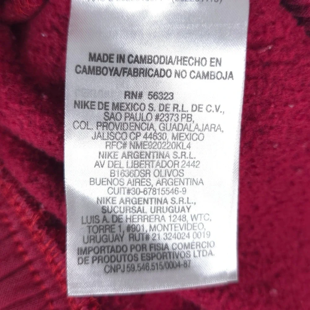 Nike Air Sweatpants Mens Large Tall Red Joggers DM6061-010 Cotton Fleece‎ Pants